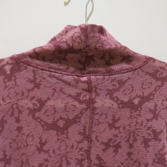 INTIMATELY FREE PEOPLE You and I Print Ribbed Highneck Top in Acai Floral Boho - Picture 13 of 14